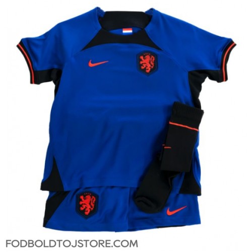 Holland Udebanesæt Børn VM 2022 Kortærmet (+ Korte bukser)